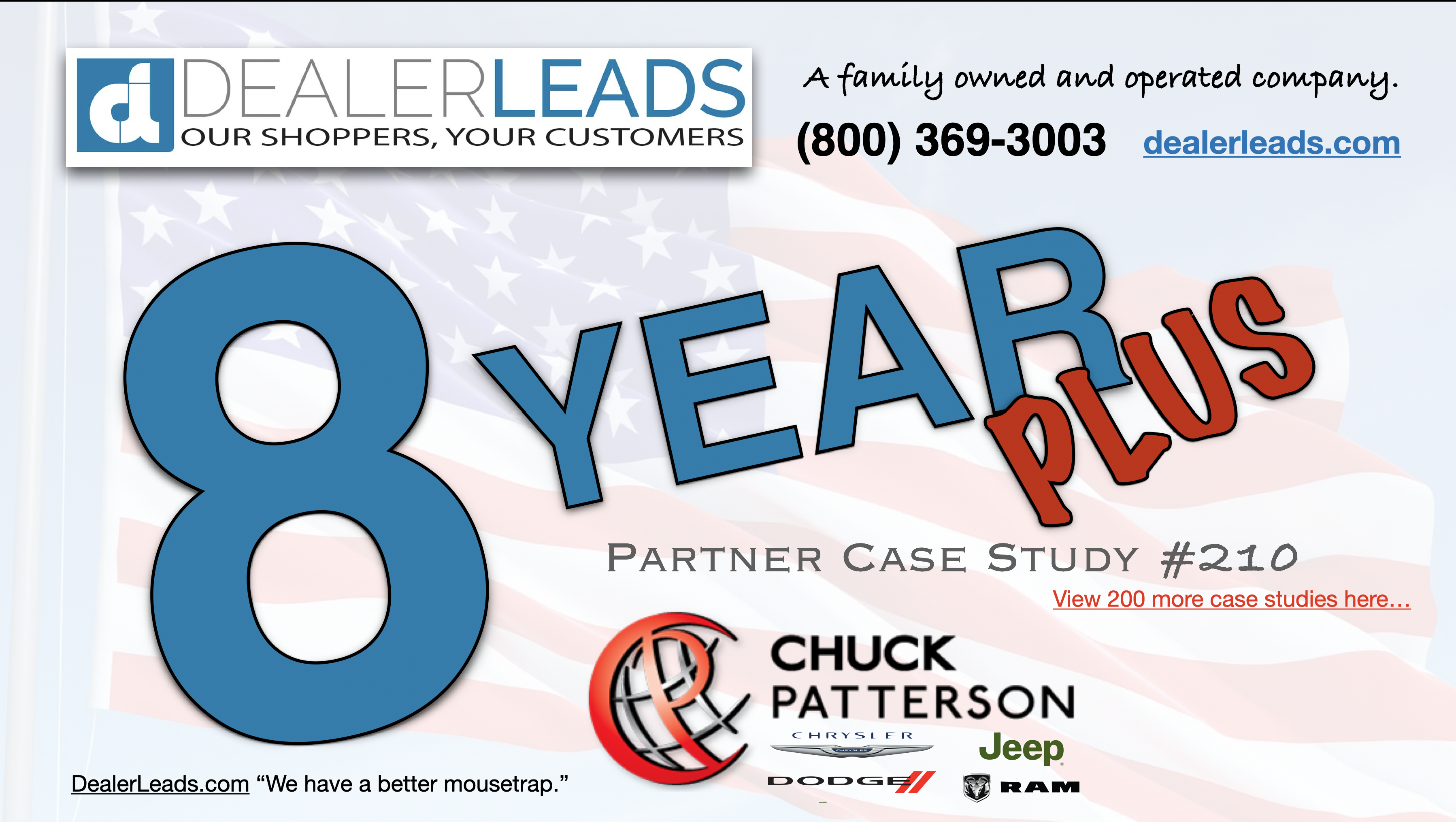 Chuck Patterson Chrysler Dodge Jeep Ram – Chico, CA 7 Year Case Study