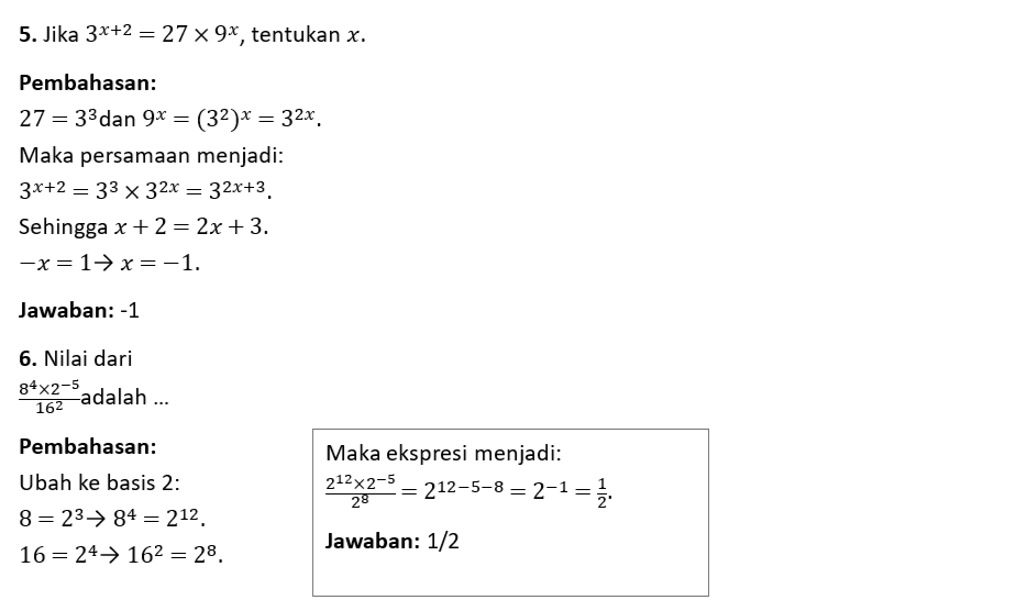 Contoh Soal dan Pembahasan