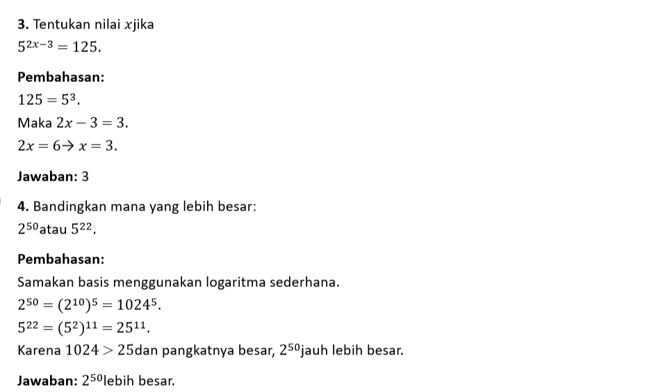 Contoh Soal dan Pembahasan