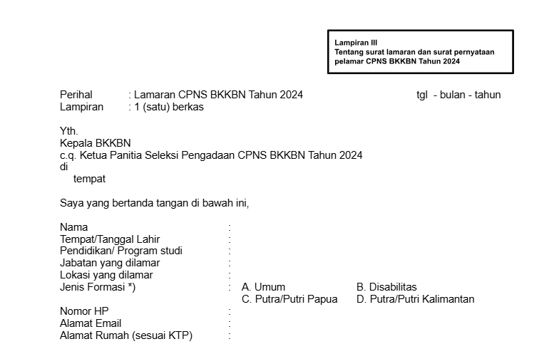 Formasi CPNS BKKBN 2024 PDF