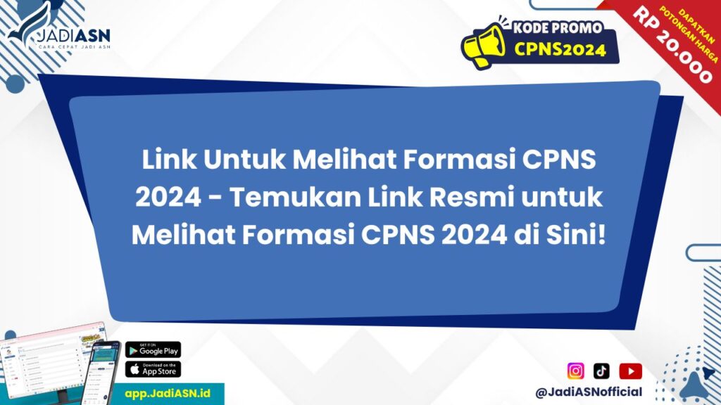 Link Untuk Melihat Formasi CPNS 2024