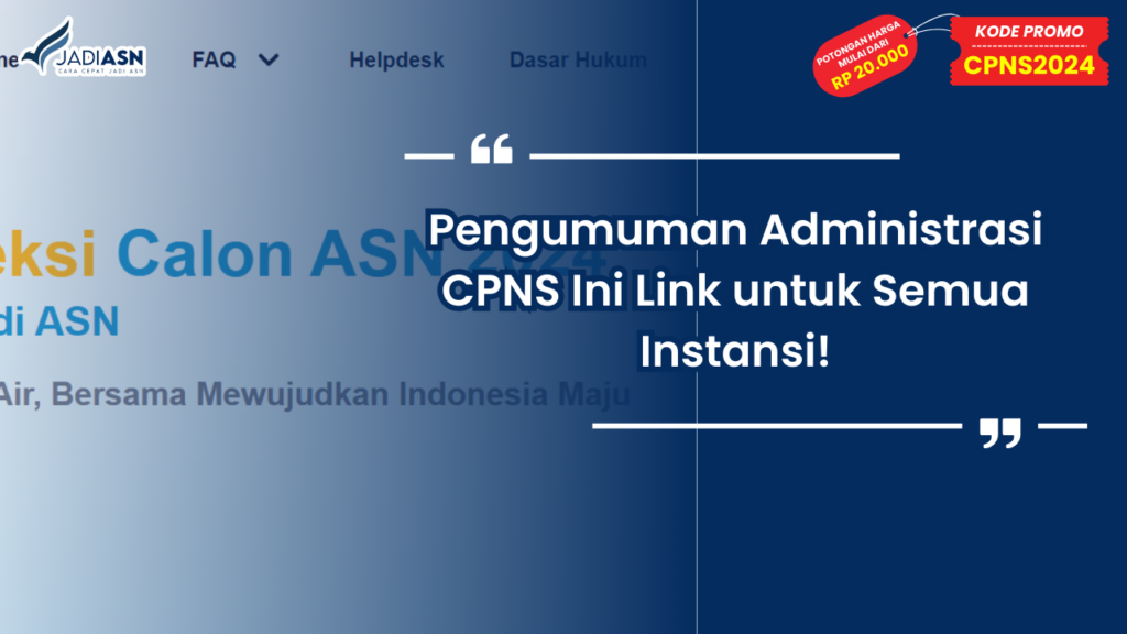 pengumuman administrasi cpns