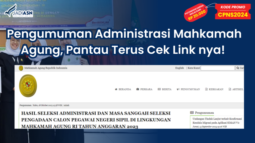 Pengumuman Administrasi Mahkamah Agung