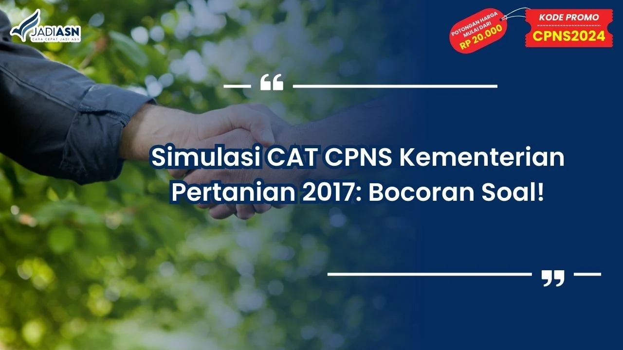 Simulasi CAT CPNS Kementerian Pertanian 2017