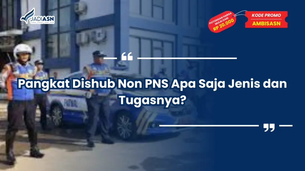 Pangkat Dishub Non PNS Apa Saja Jenis dan Tugasnya?