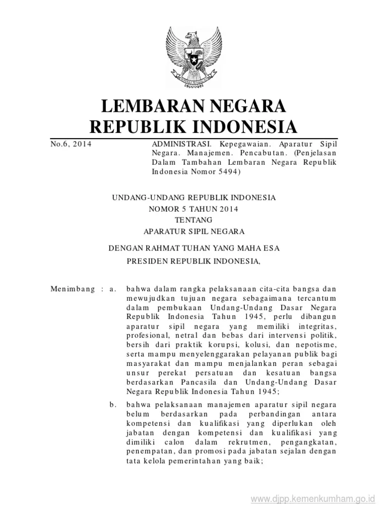 UU yang Sering Keluar di Soal CPNS