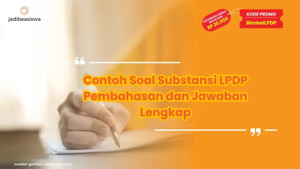 Contoh Soal Substansi LPDP