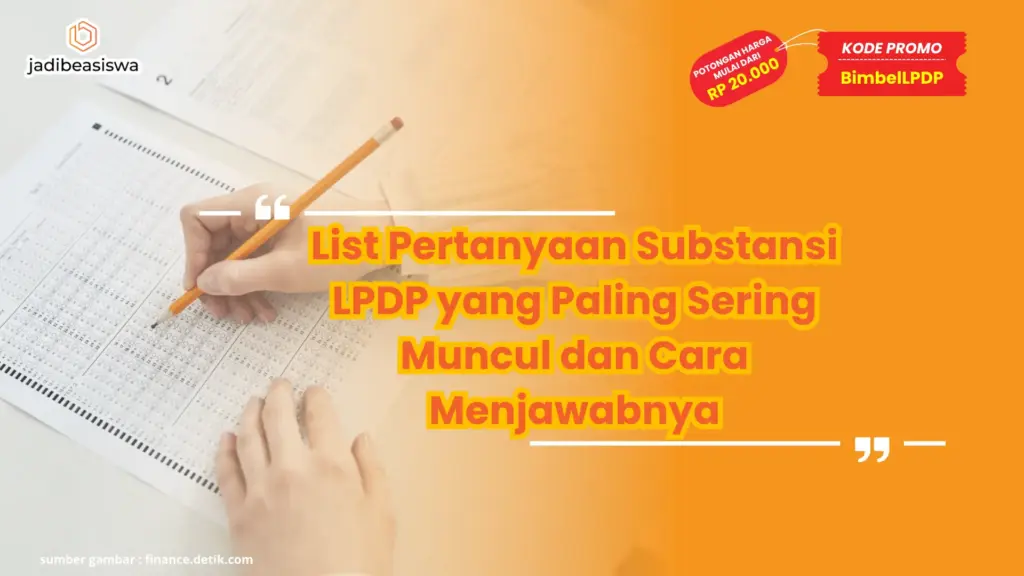 List Pertanyaan Substansi LPDP