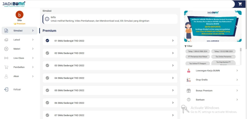 Bimbel BUMN Kabupaten Boalemo