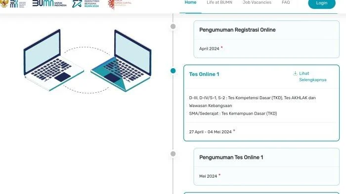 larangan saat tes online bumn