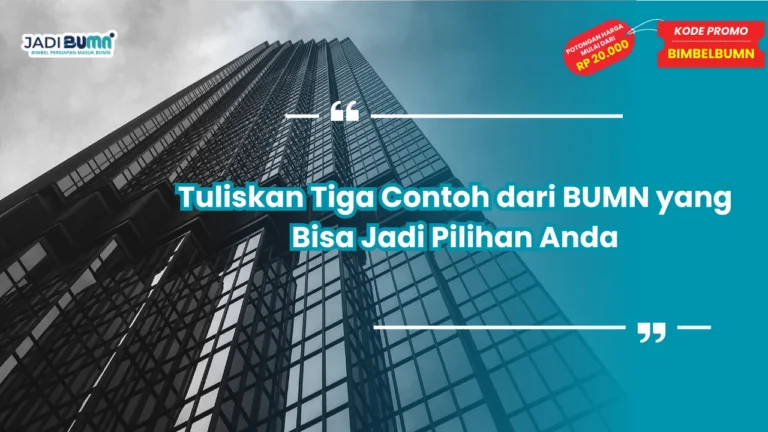 tuliskan tiga contoh dari bumn