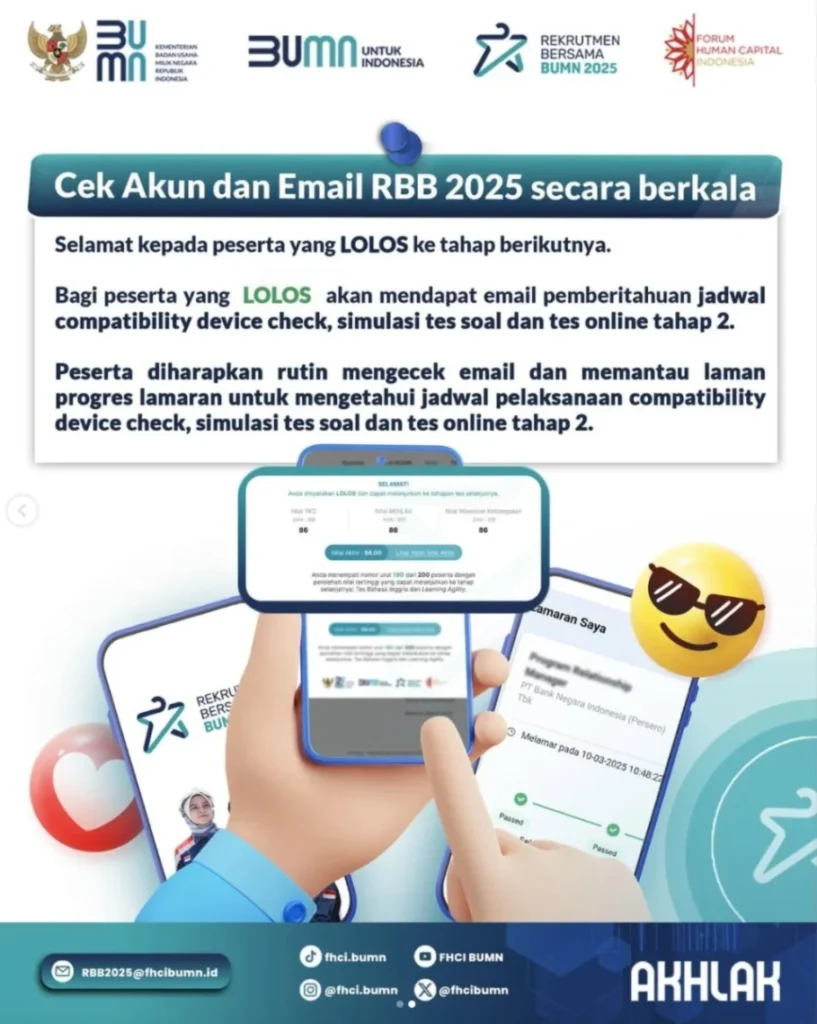 Pengumuman RBB tahap 1