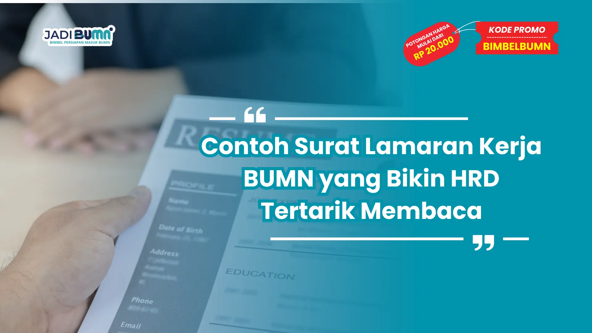 contoh surat lamaran kerja bumn