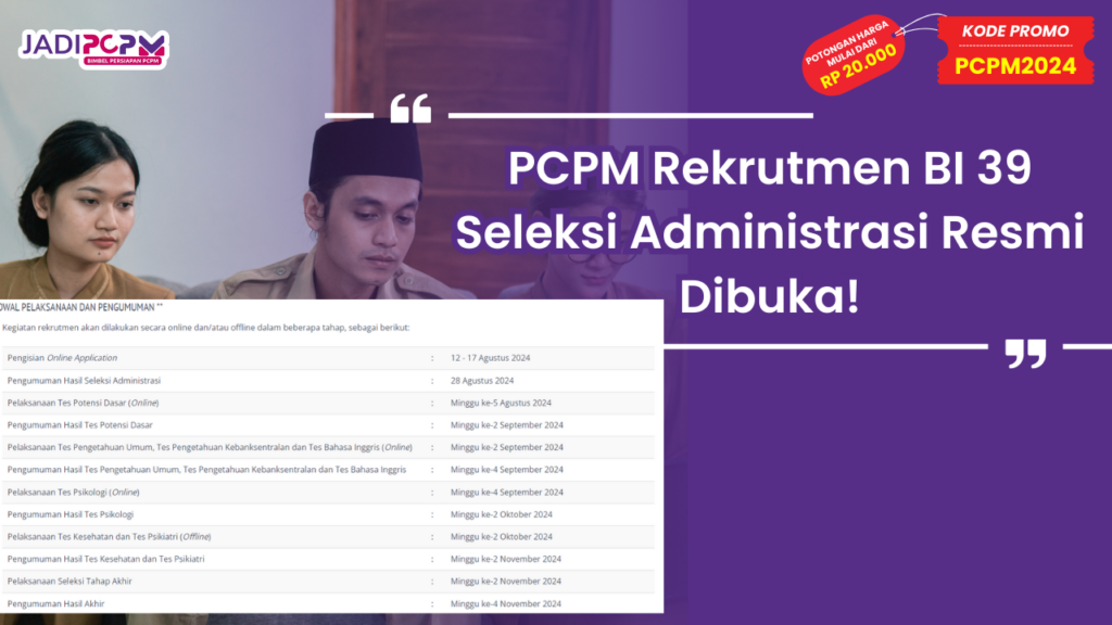 PCPM Rekrutmen BI 39