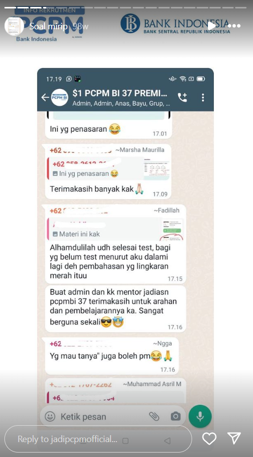 Seleksi Tes PCPM