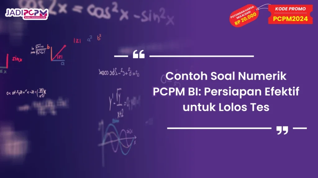 Contoh Soal Numerik PCPM BI