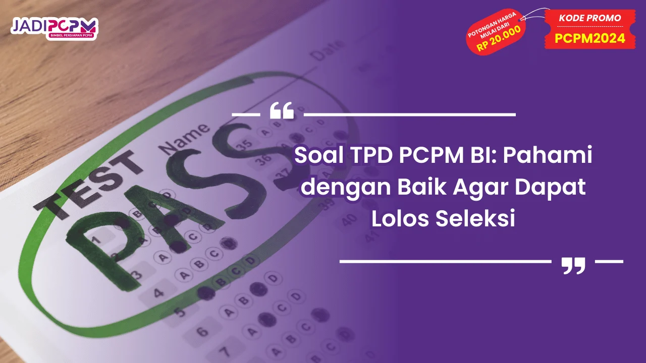 Soal TPD PCPM BI