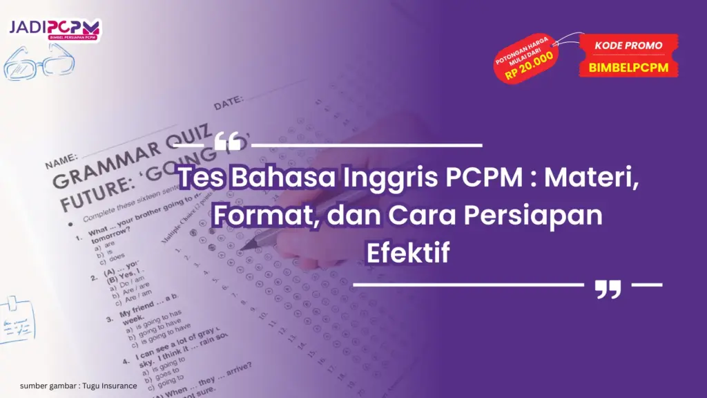 tes bahasa inggris pcpm