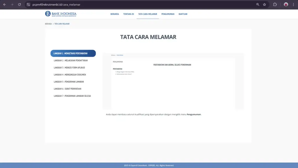 Tata Cara Melamar PCPM BI 40 - Langkah 1: Mengetahui Persyaratan 