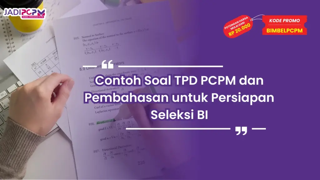 contoh soal tpd pcpm