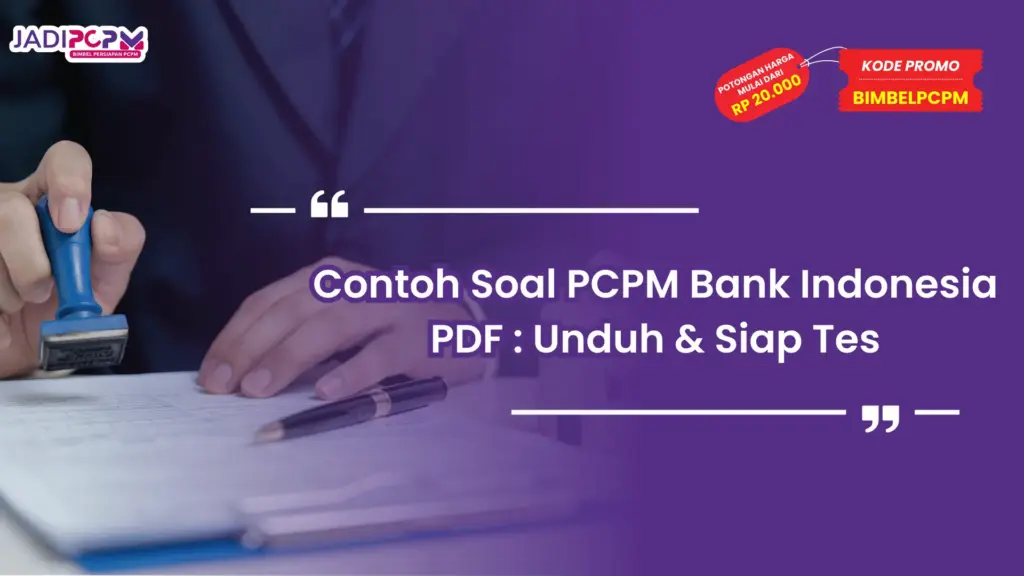 Contoh Soal PCPM Bank Indonesia PDF