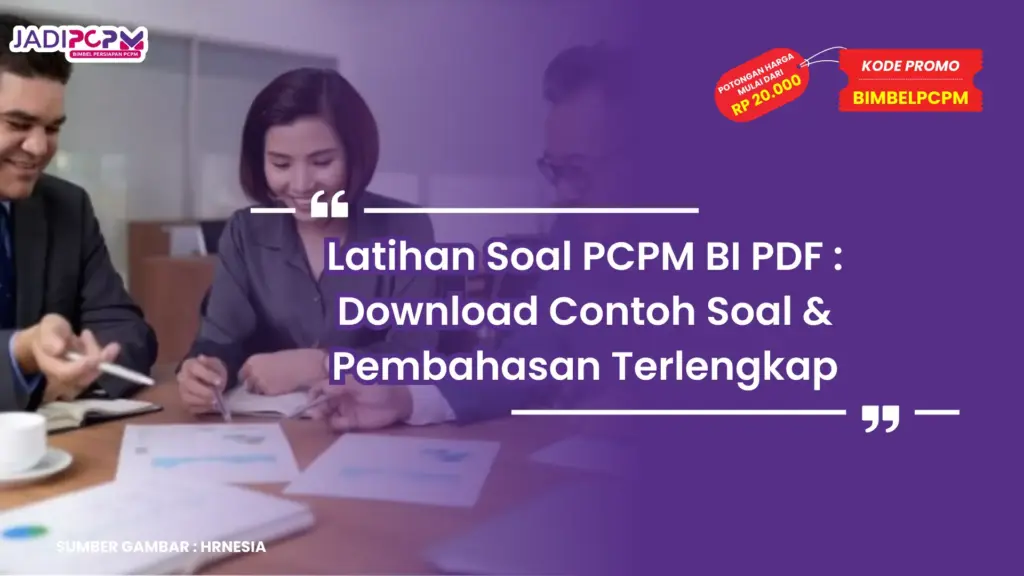 latihan soal pcpm bi pdf