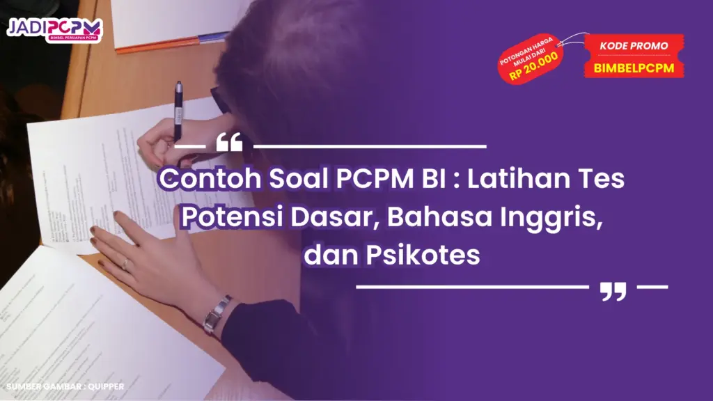 contoh soal pcpm bi