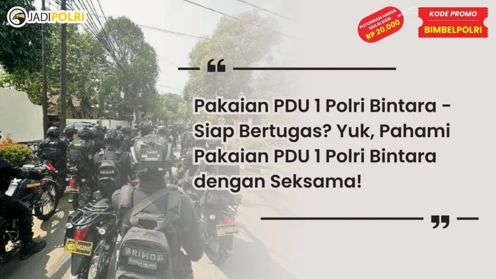 Pakaian PDU 1 Polri Bintara