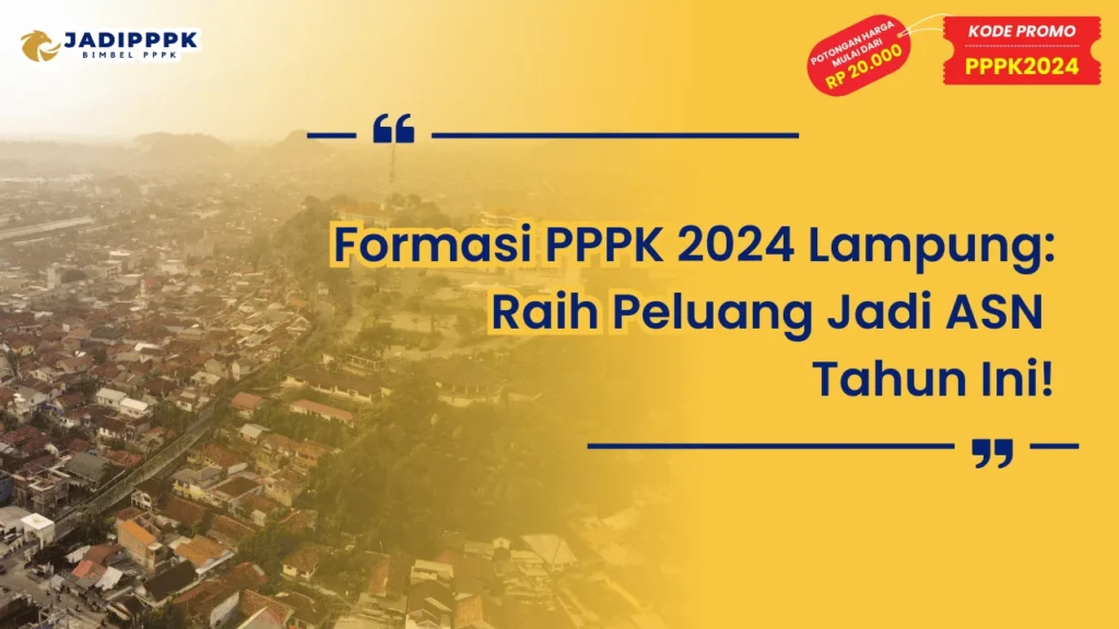 Formasi PPPK 2024 Lampung