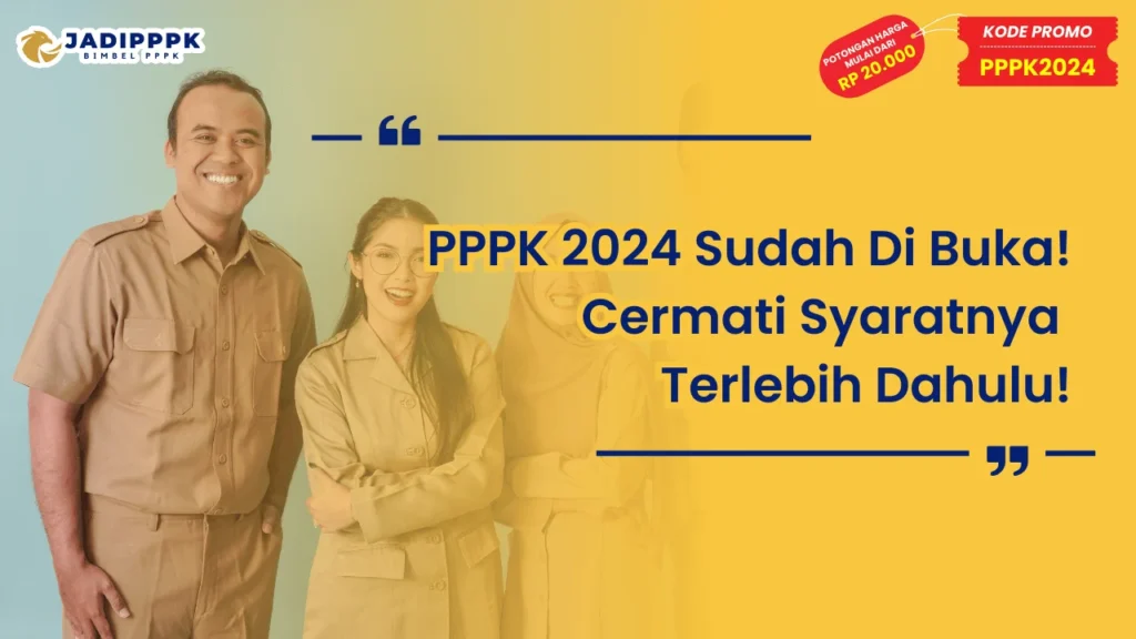 PPPK 2024 Sudah Di Buka