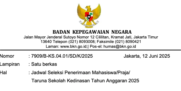 Link Pendaftaran Sekolah Kedinasan 2025