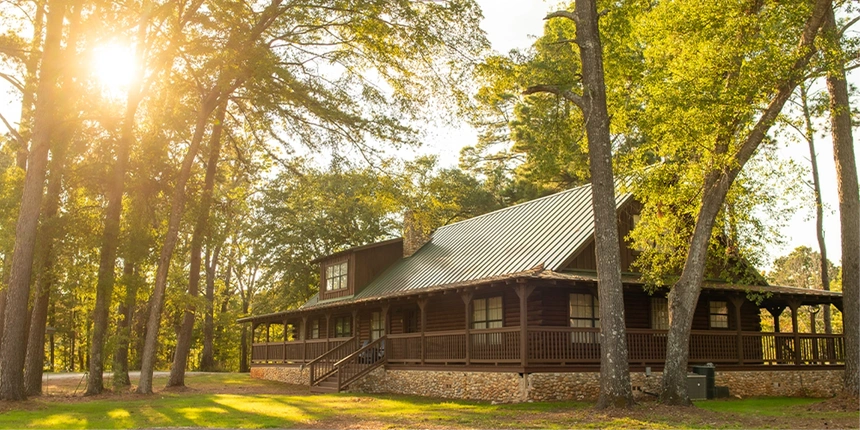Three bears lodge at our East Texas campground.