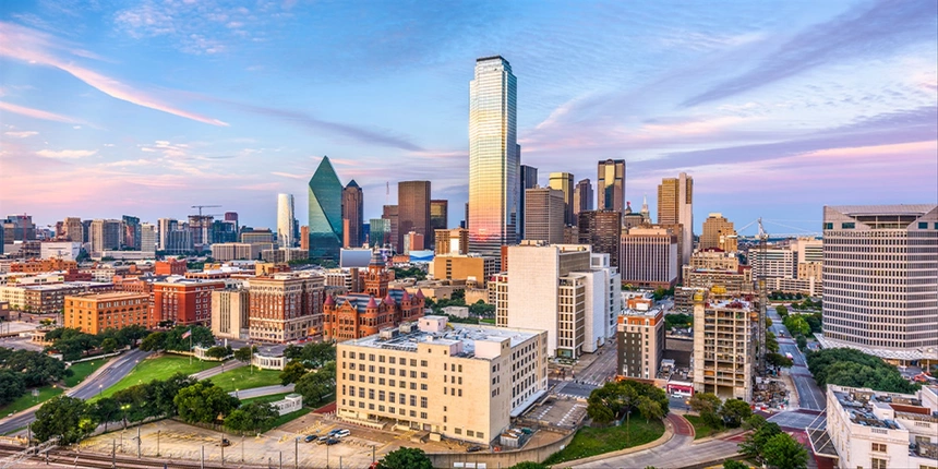 Dallas city skyline. 