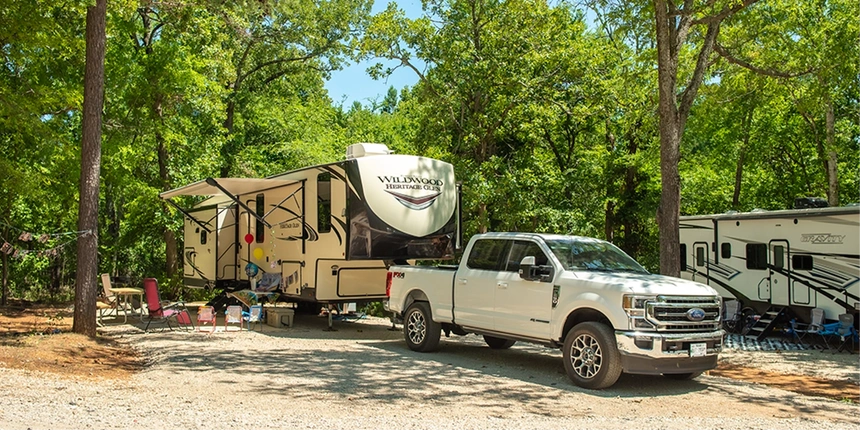 RV site at our Tyler campground.
