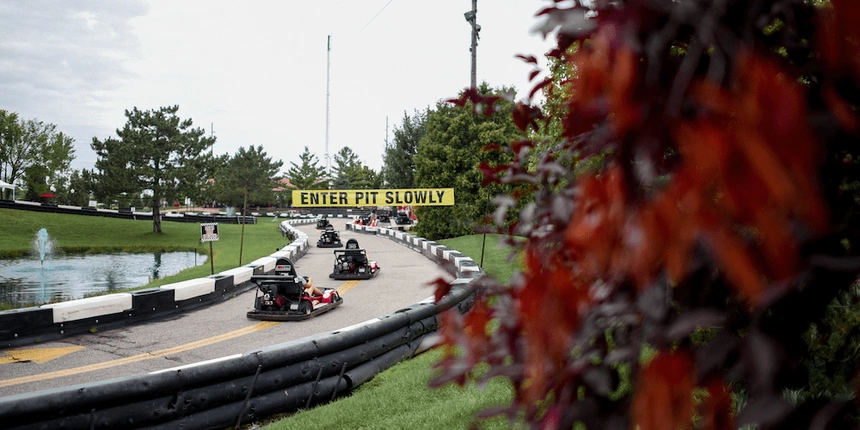 Race your friends on a golf kart!