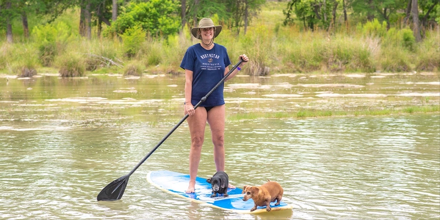 Enjoy the Guadalupe River with kayaking, paddleboarding, and more!