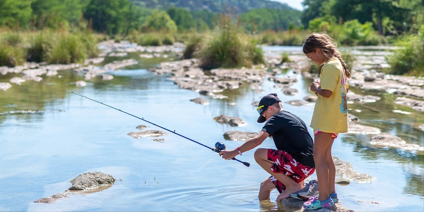 Fishing at the Guadalupe River.