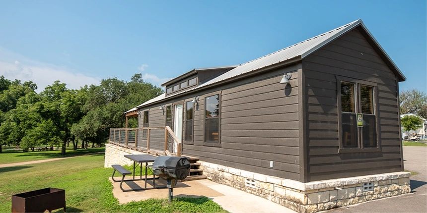 Exterior of one of the Boo Boo™ Bungalows. 