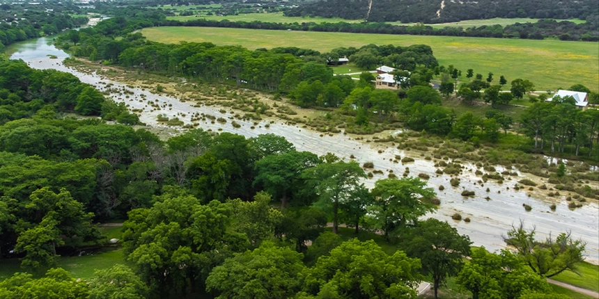 Guadalupe River at our Texas campground