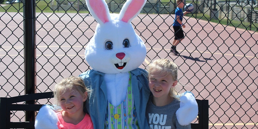 Easter bunny with campers