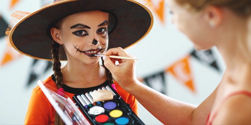 Face painting is so much fun at the Halloween Festival and Market.