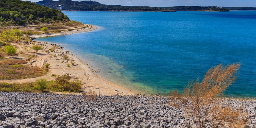 The Guadalupe River is park of the Canyon Lake Dam which has many opportunities for fishing. 