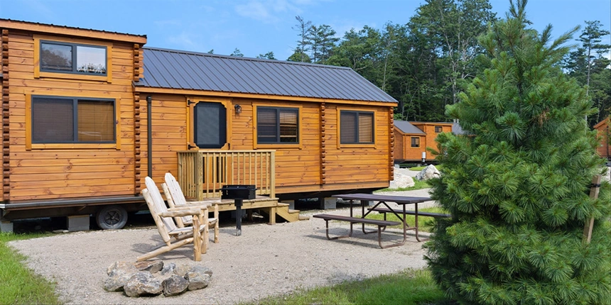 Exterior of one of our Boo Boo Bear Cabins