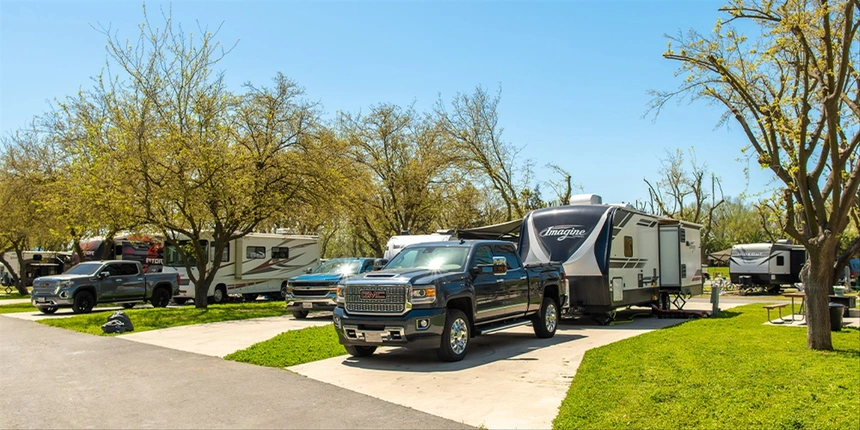 Red Carpet RV Site at our Northern California campground.