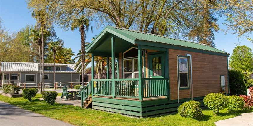 Exterior of a Lazy Bear Cabin