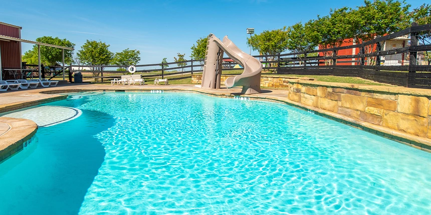 Splash the day away in one of our three swimming pools - all included with your stay at our Texas campground.