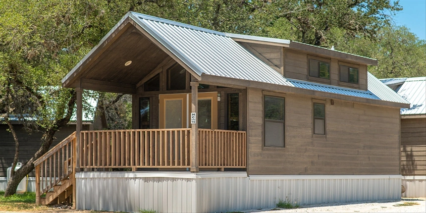 Our Hill Country Cabins are the most efficient at our Camp-Resort. 