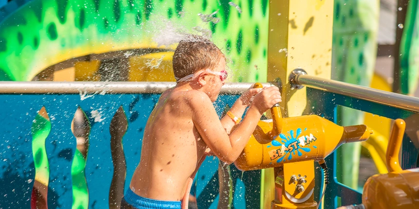 Our water playground is the best way to stay cool during summer!