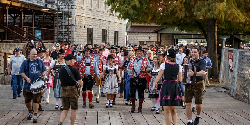 The annual wurstfest celebrates German heritage.