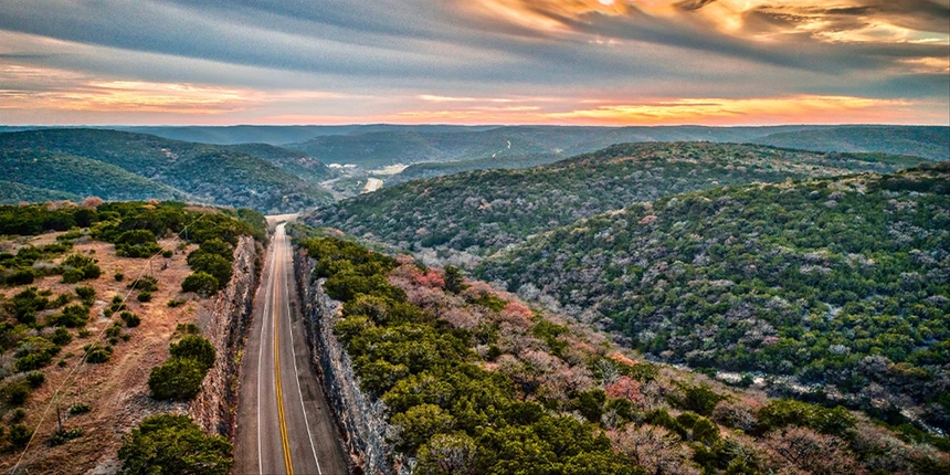 Texas Hill Country rolling hills.